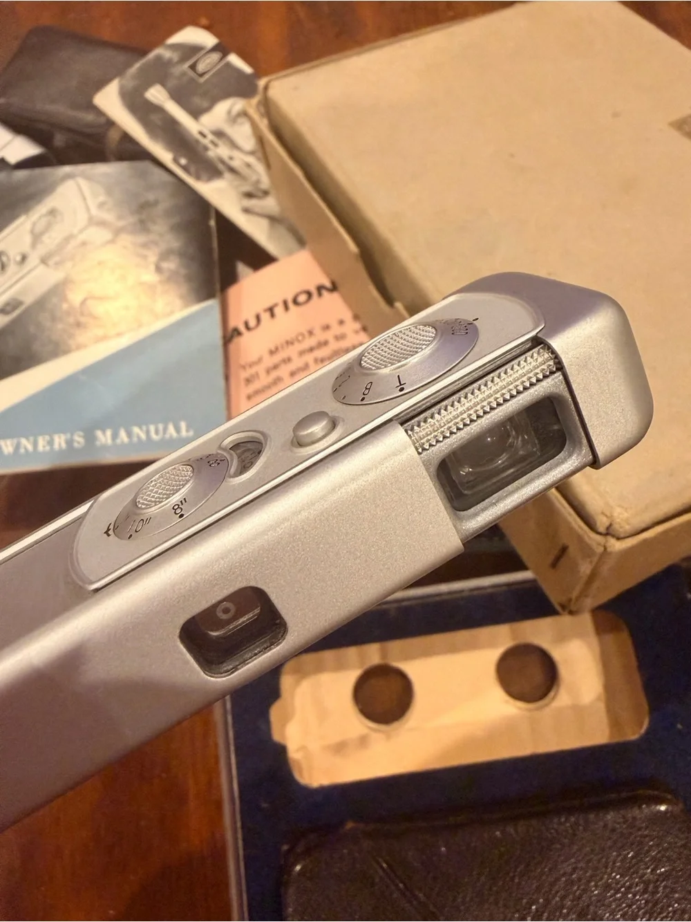 Minox IIIS Spy Subminiature Complan 15/3.5 w/ Flashgun Model A Original w/Manual